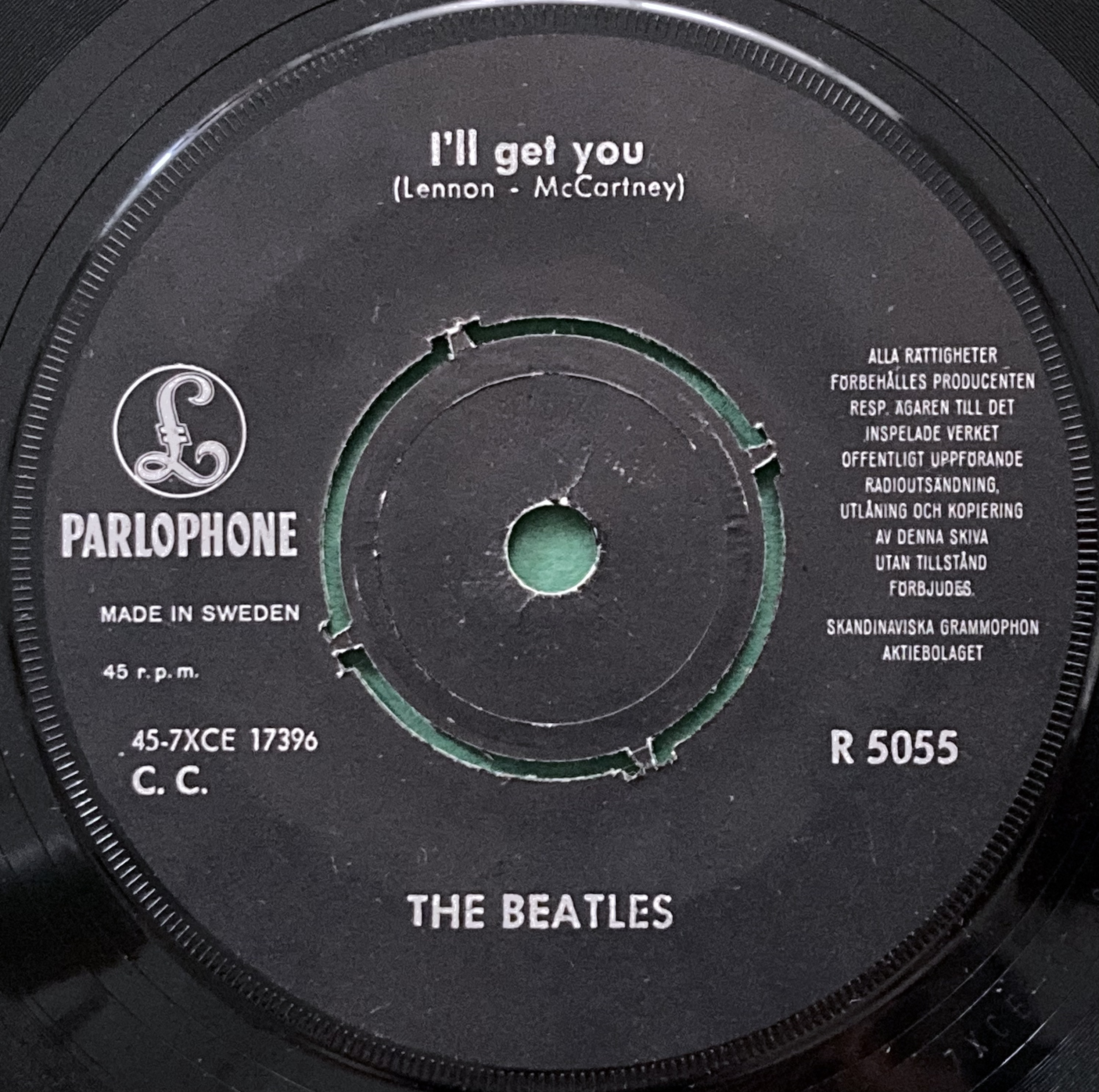 BEATLES - She loves you 7" Orange Swe PS 1963 - 4
