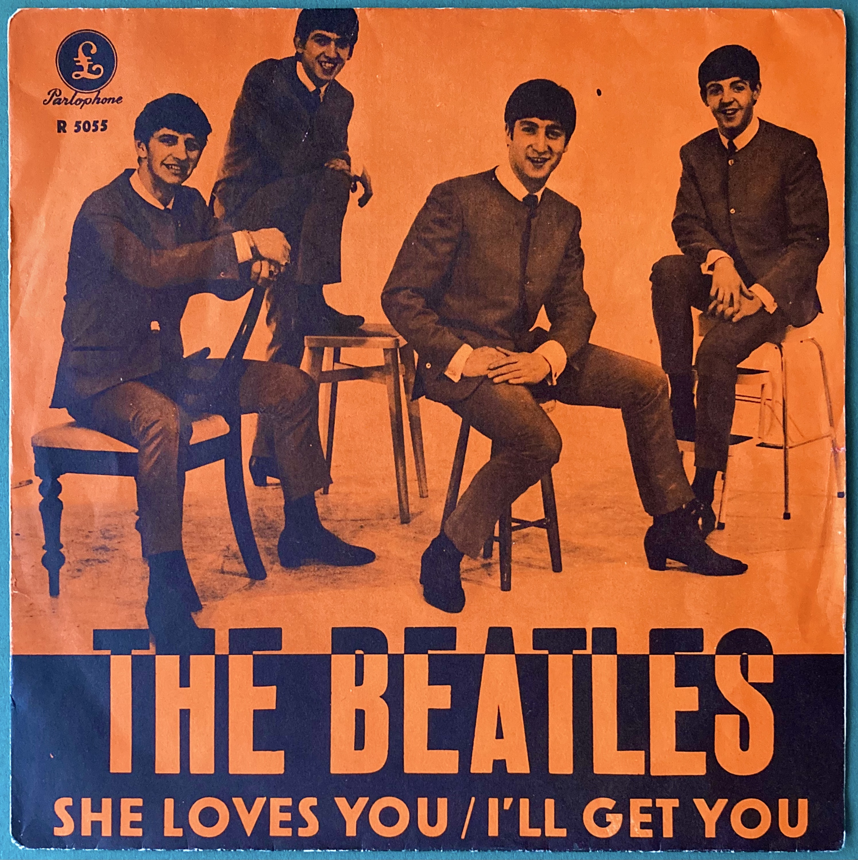 BEATLES - She loves you 7" Orange Swe PS 1963