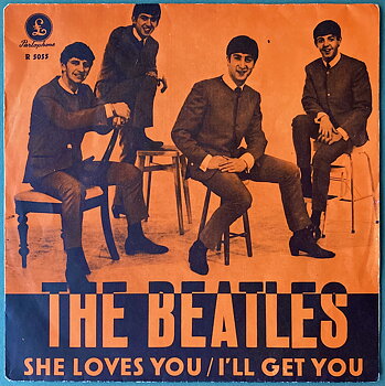 BEATLES - She loves you 7" Orange Swe PS 1963