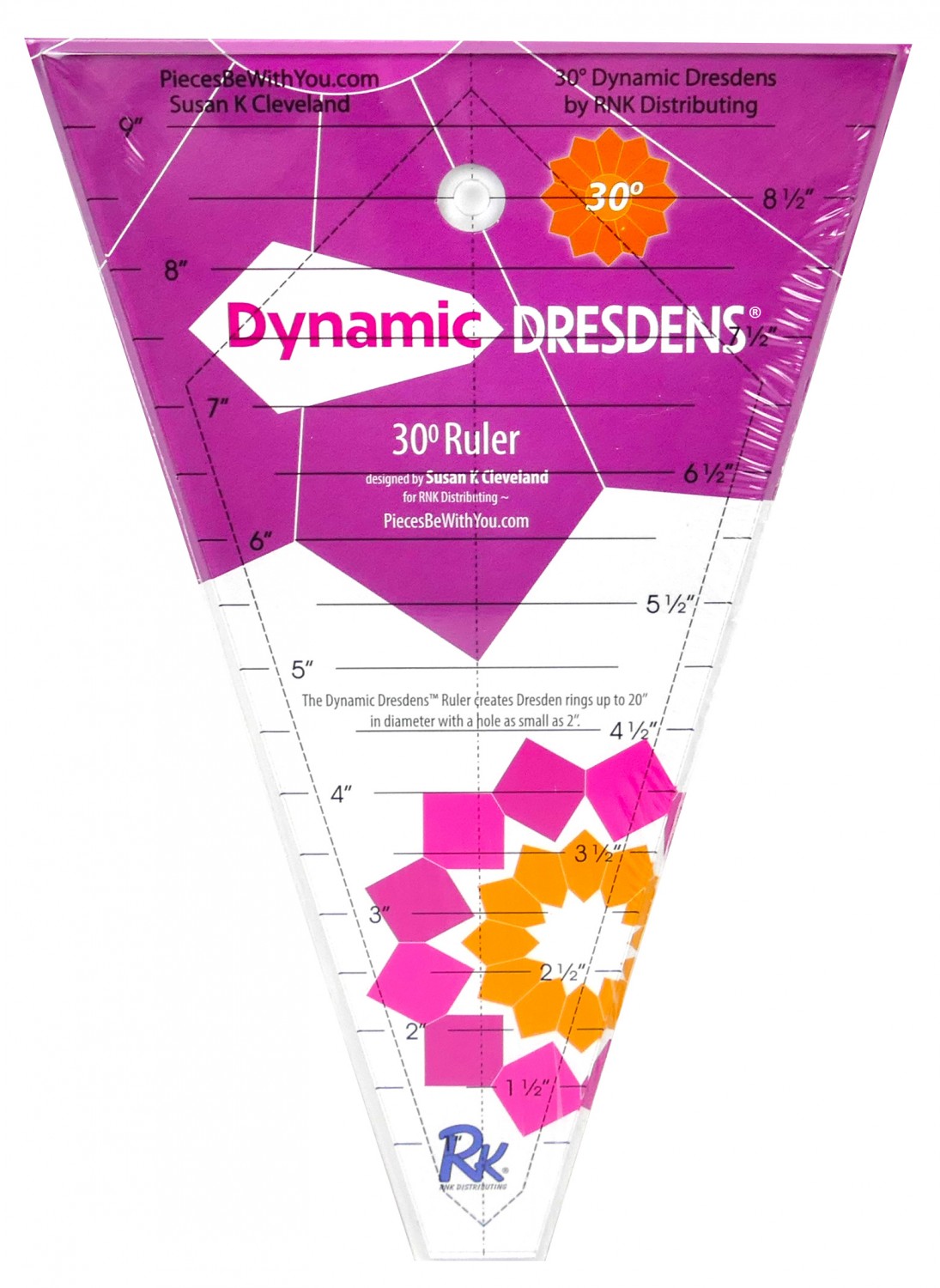 Dynamic Dresden Ruler 30 degrees - Quilters Select