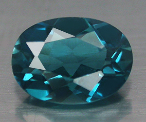 Impresionante piedra preciosa de topacio azul Londres natural de talla ovalada de 7x5,1 mm - 3