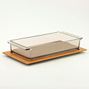カール・ホルムベリ社  チーク材のトレイ＆ガラスのボウル  1950年代