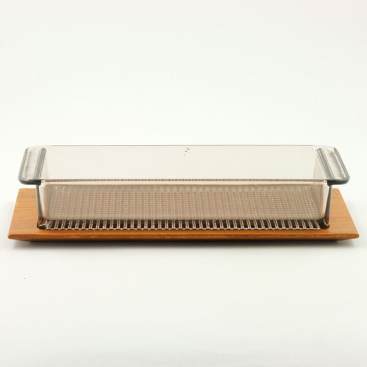 Teak Tray with Glass Bowl (Karl Holmberg 1950s) 