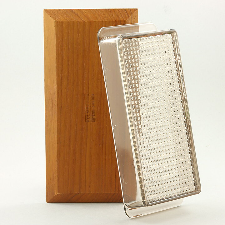 Teak Tray with Glass Bowl (Karl Holmberg 1950s) 