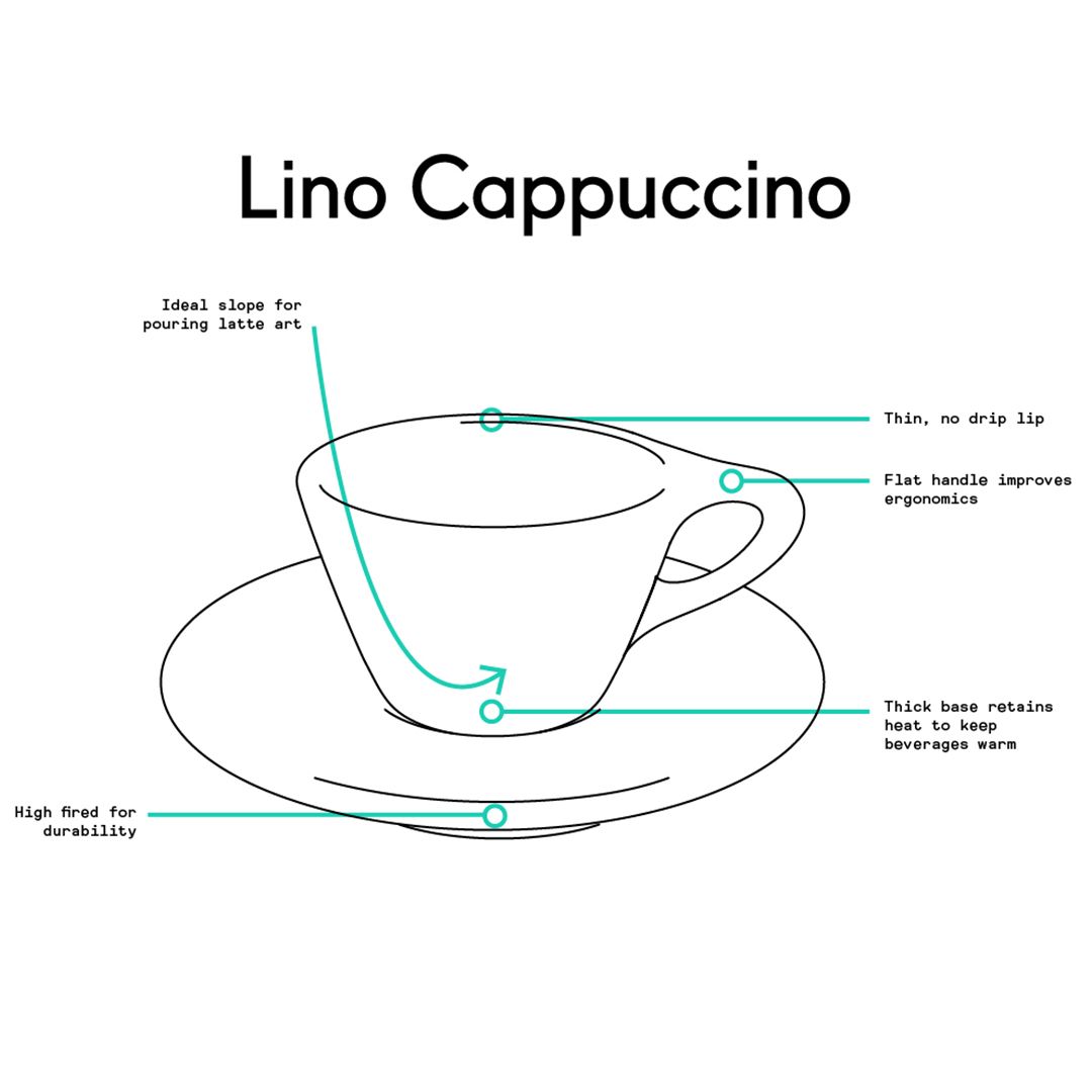 Not Neutral - LINO Cappuccino Cup Black 18 cl - 6 pack - 3