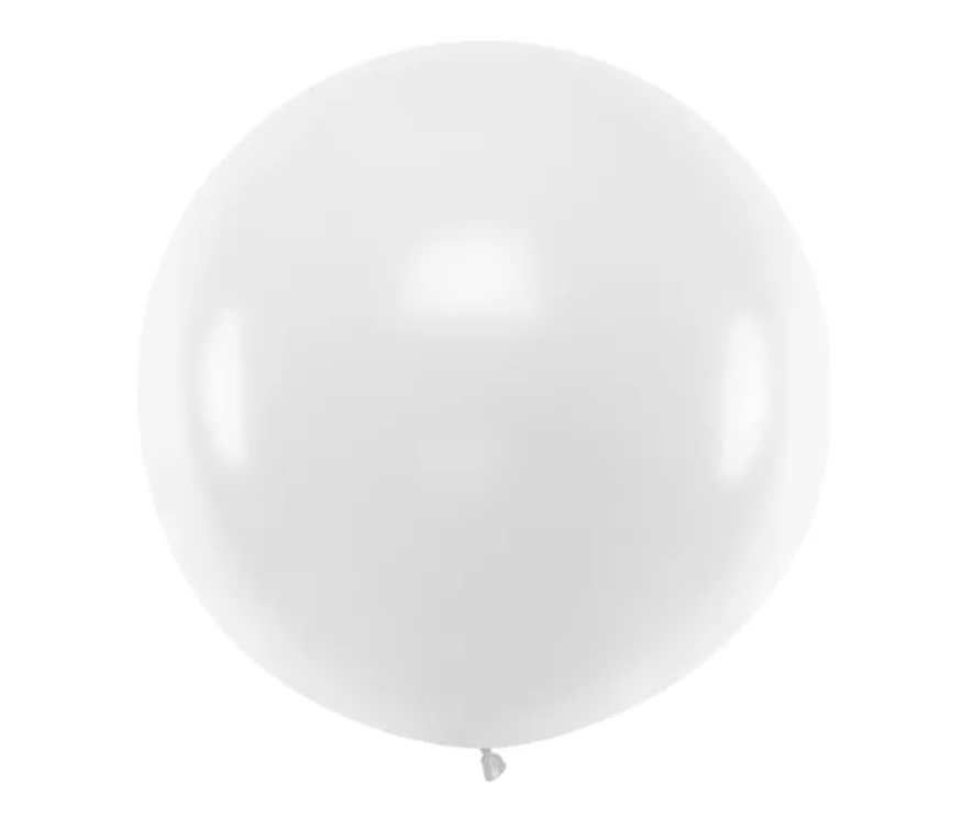 Gigantisk ballong  - 1 meter - Pastell vit