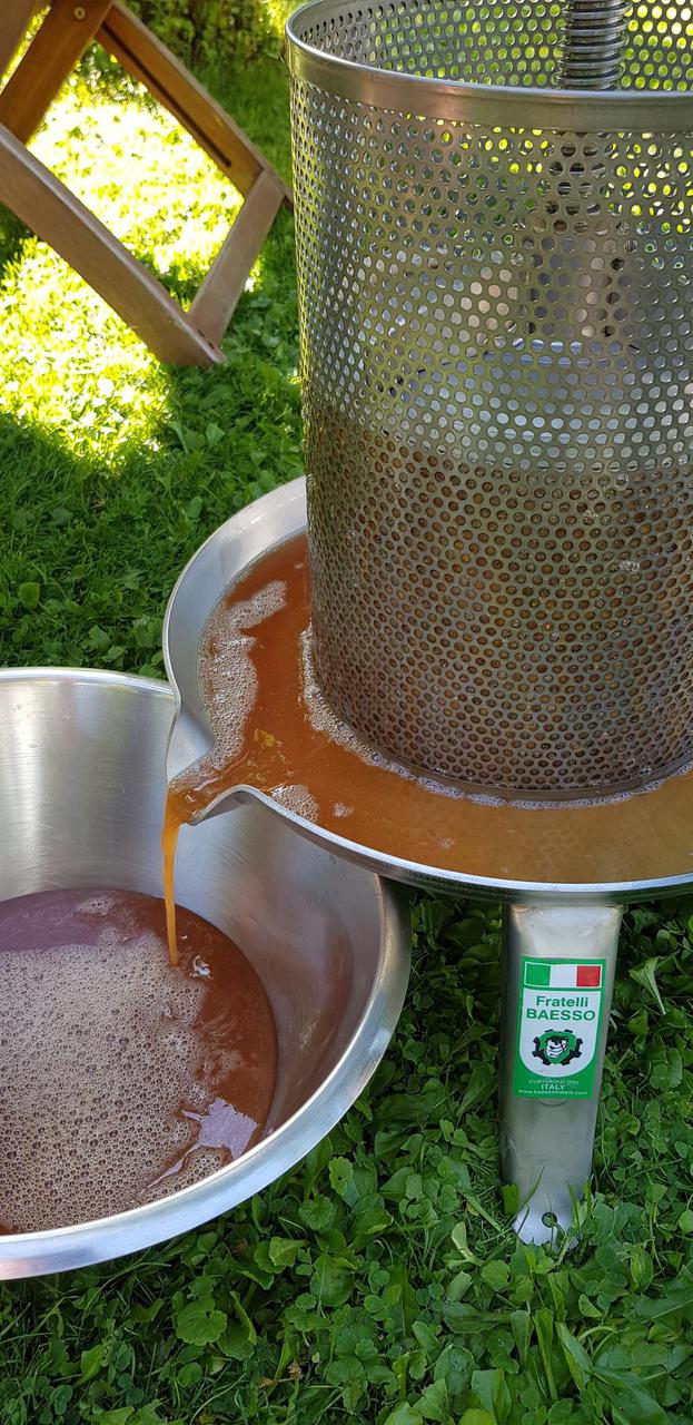 fruitpers V25 INOX & handmatige fruitmolen 15L Fratelli Baesso - 9