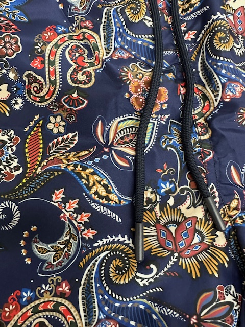 Badshorts blå Paisleymönster  - 2