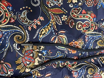 Badshorts blå Paisleymönster 