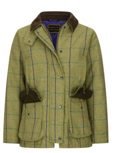 50% RABATT - DAMMODELL - Ladies Derby Tweed Shooting Jacket - PURPLE STRIPE - 2