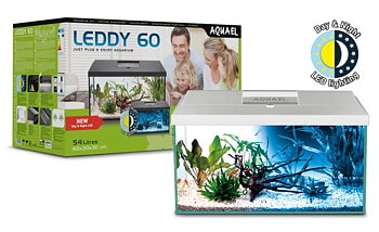 Aquael Leddy 60 PLUS Day & Night Vit LxBxH: 60x30x30 cm,  54 liter