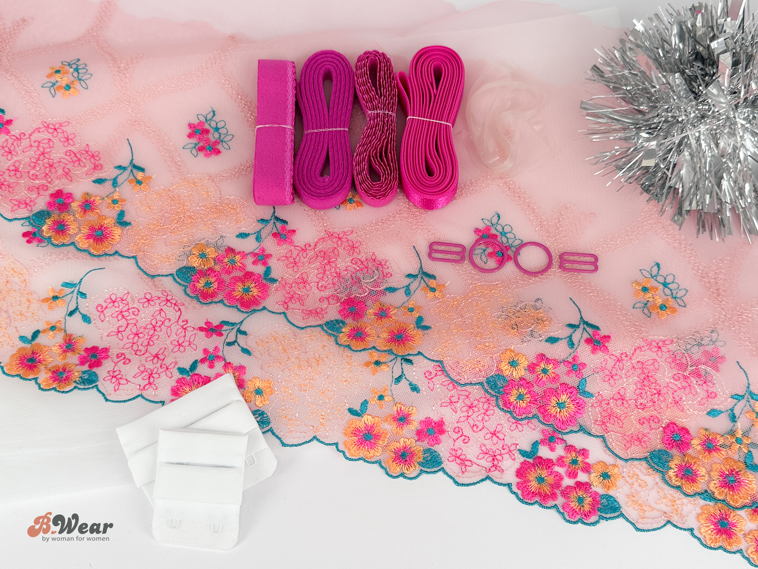 Spring Flowers- Bra kit with lace