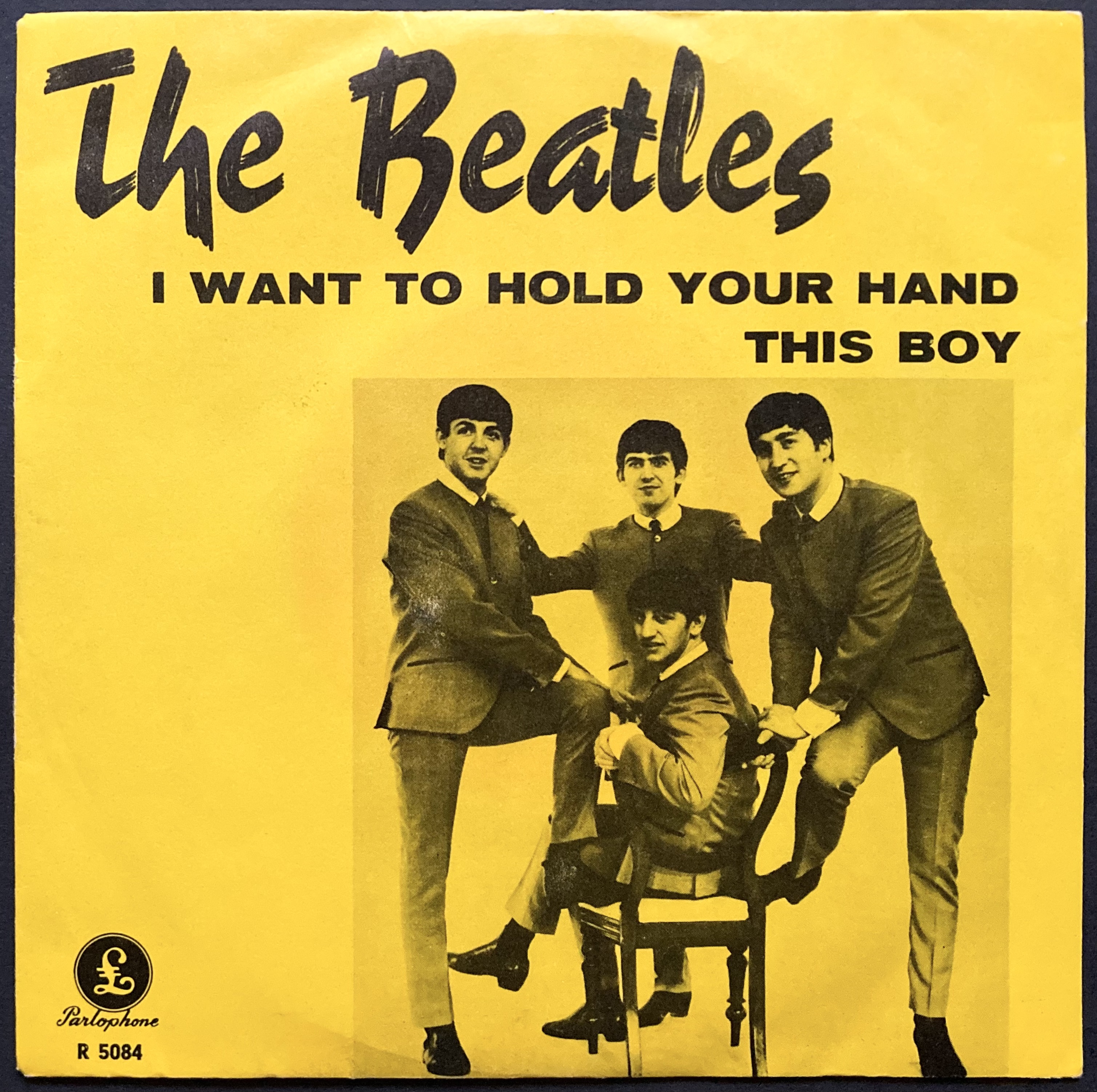 BEATLES - I want to hold your hand 7" GUL Swe PS 1963