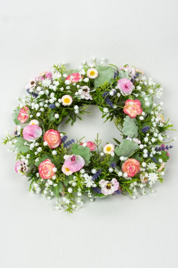 Wreath - Flower wreath - Ranunculus - 35 cm - 2
