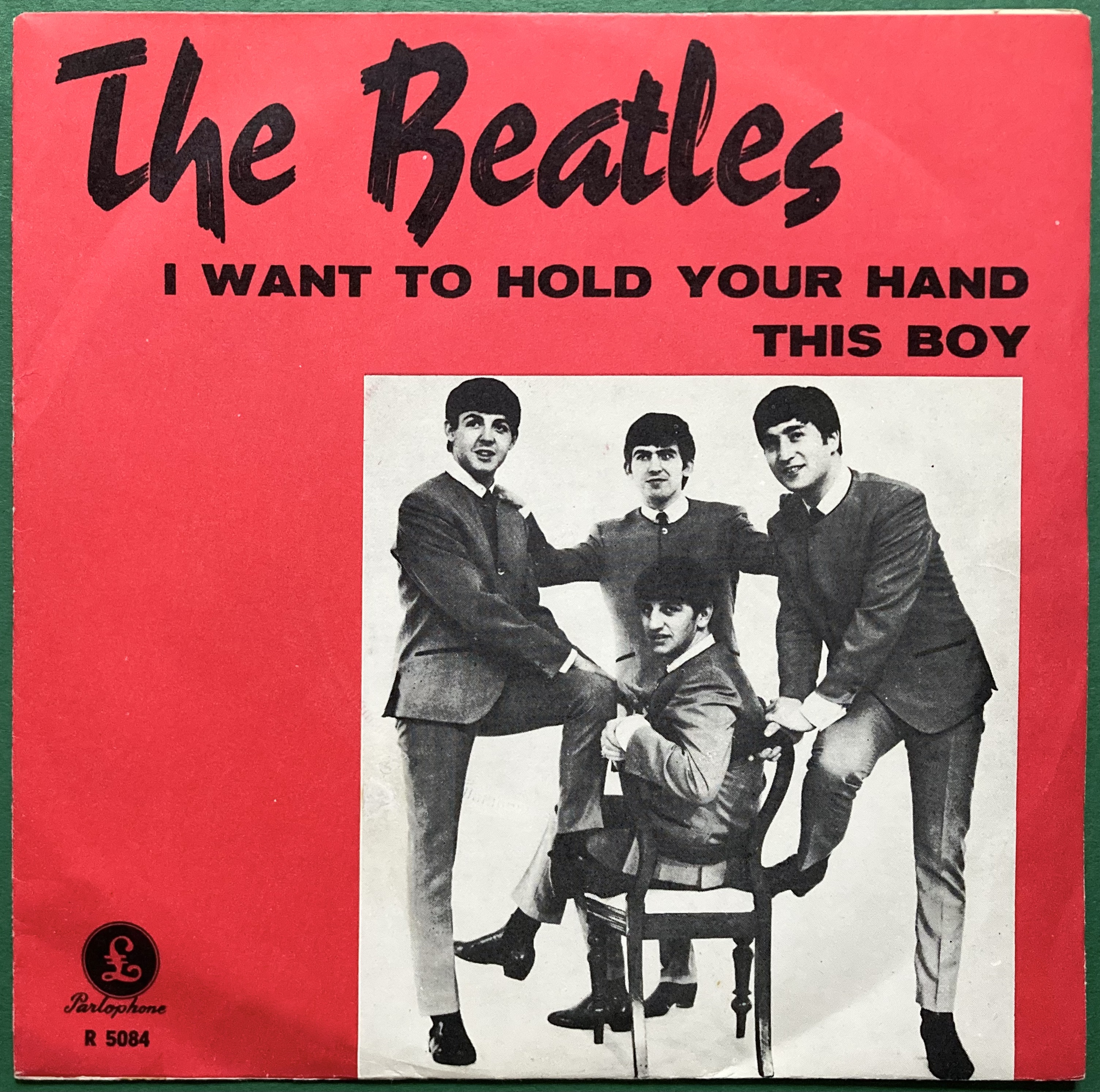 BEATLES - I want to hold your hand 7" RED Swe PS 1963