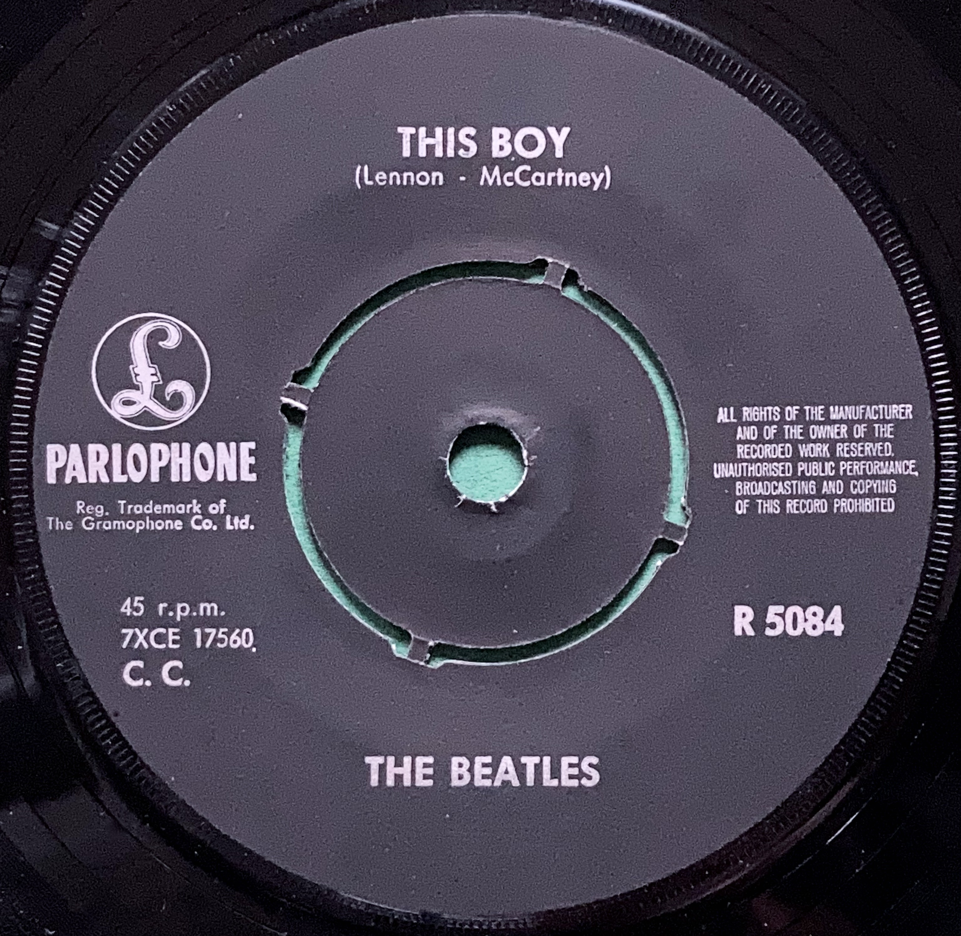 BEATLES - I want to hold your hand 7" RED Swe PS 1963 - 4