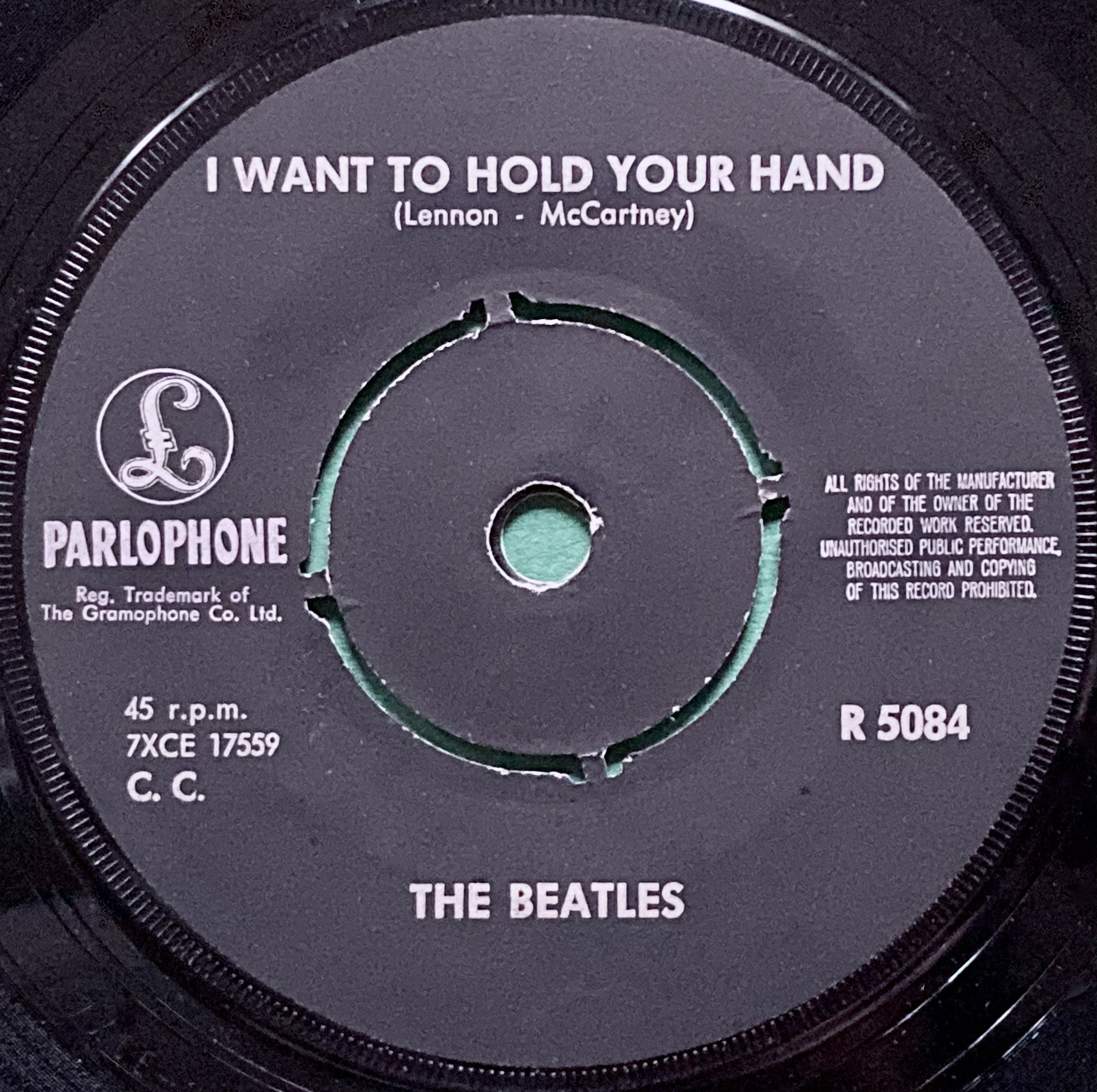 BEATLES - I want to hold your hand 7" RED Swe PS 1963 - 3