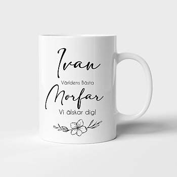 Mugg - Världens bästa Morfar/Farfar