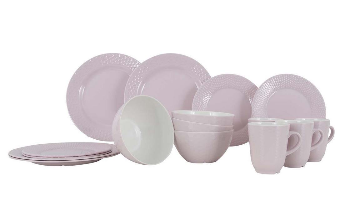 Melaminservis, Gimex , 16 delar Rosa