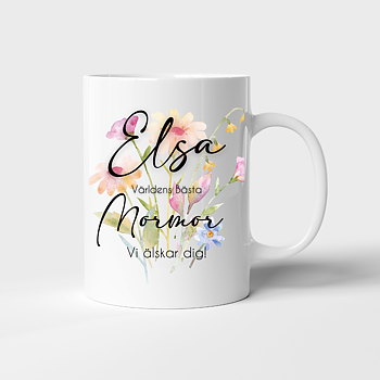 Mugg - Världens bästa Mormor/Farmor