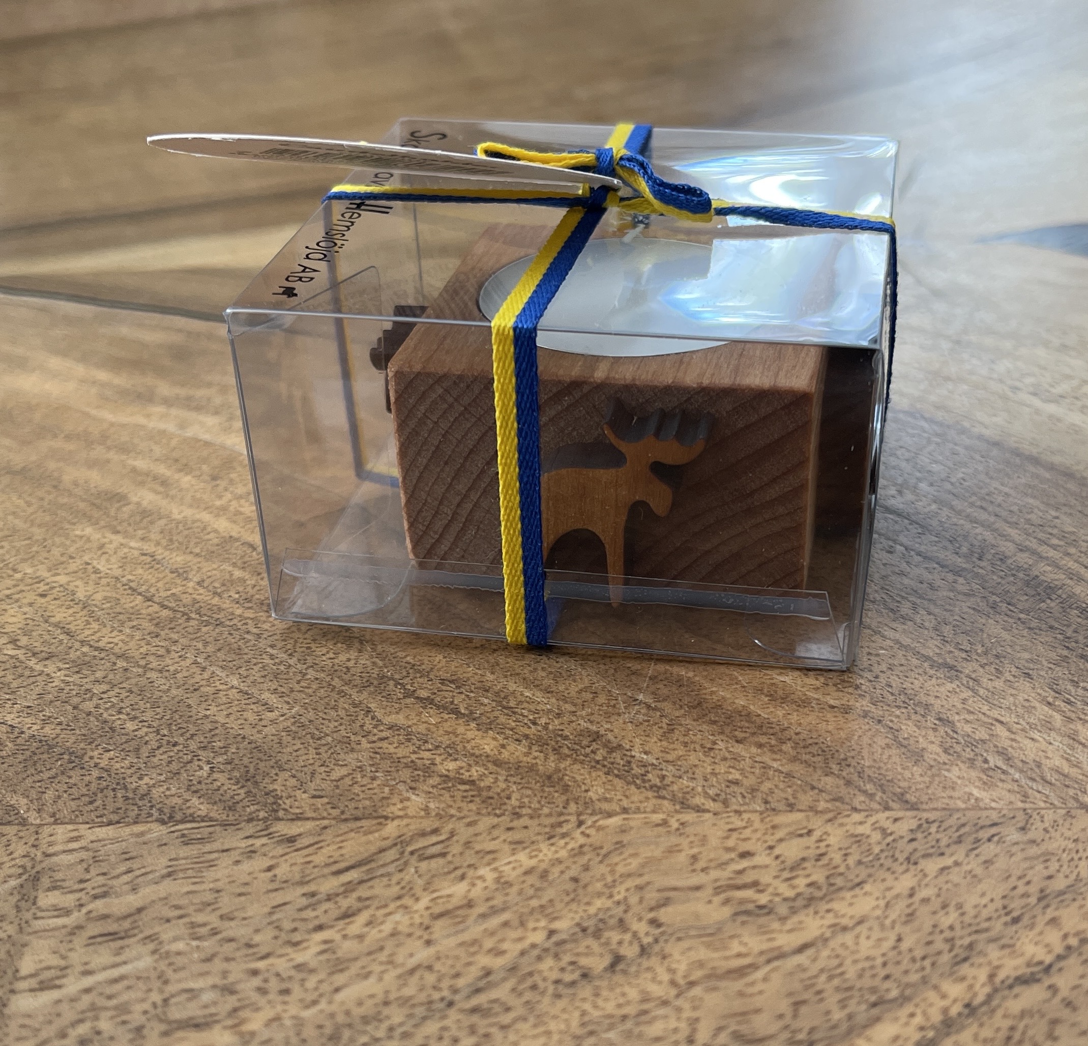 Kerzenhalter in Geschenkbox Elch