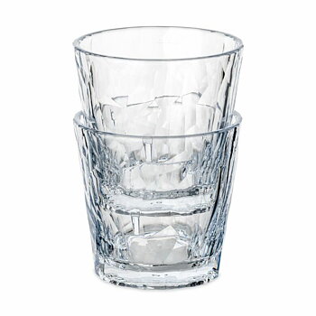 Club No. 22 Tumbler glass Plastic 250 ml Crystal Clear 2-pack