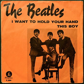 BEATLES - I want to hold your hand 7" ORANGE Swe PS 1963