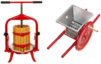 fruitpers F20 & handmatige fruitmolen 15L Fratelli Baesso