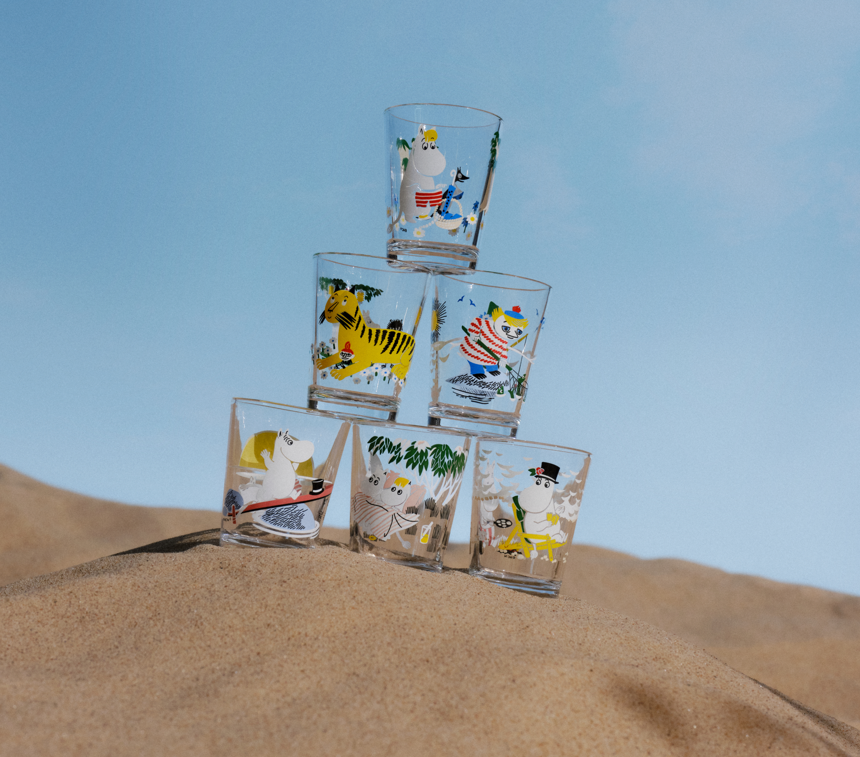 Moomin Glass Tumbler 22 cl - Relaxing - Arabia - 2