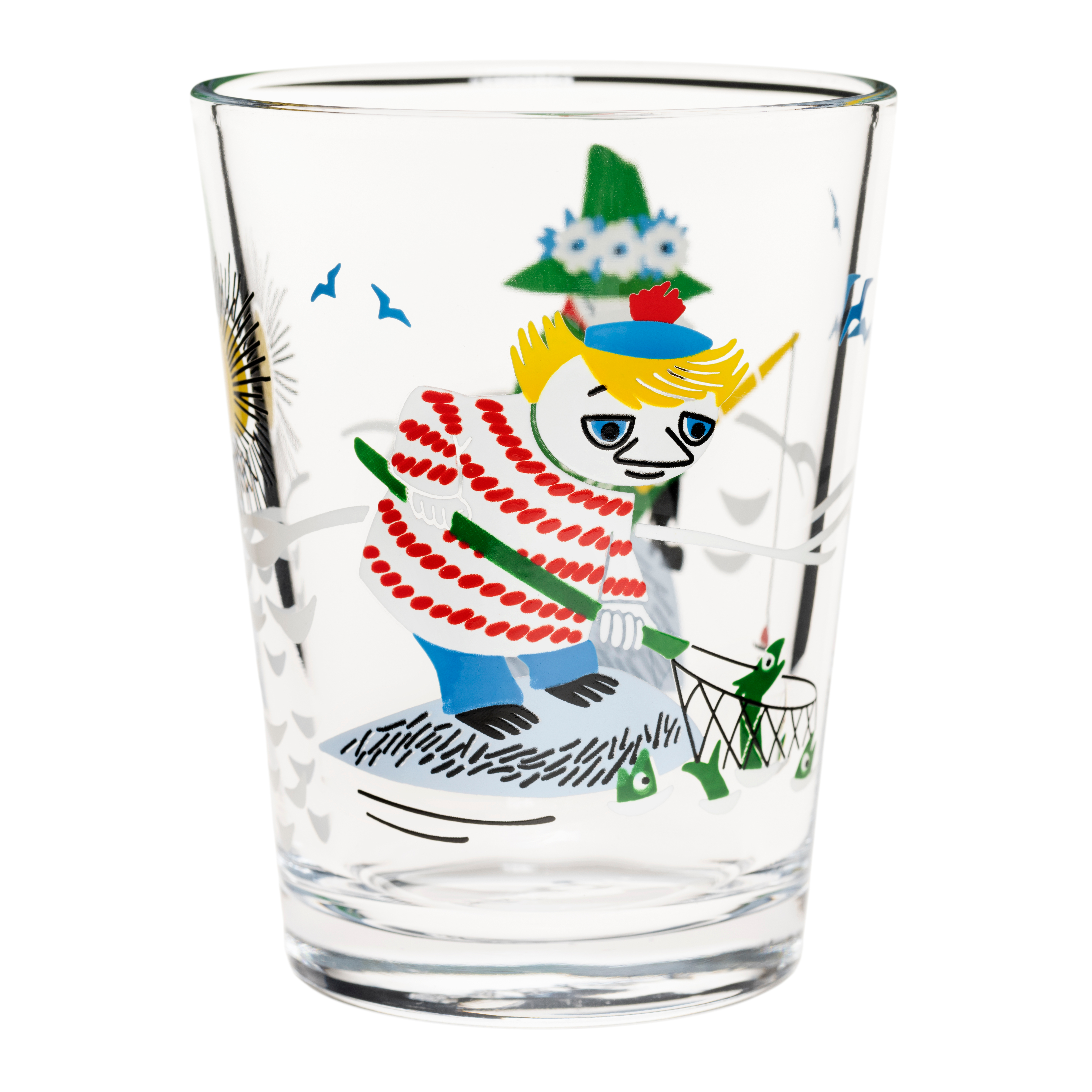 Moomin Glass Tumbler 22 cl - Fishing - Arabia - 3
