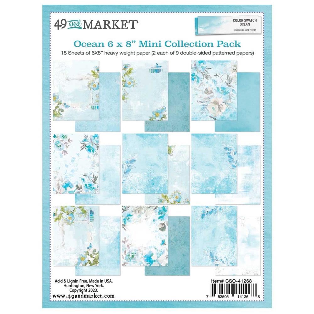 49 And Market - Mini Collection Pack 6x8 - Color Swatch: Ocean