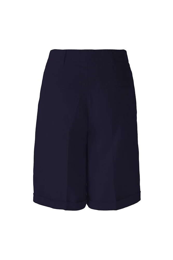 Linneshorts med uppvik marinblå