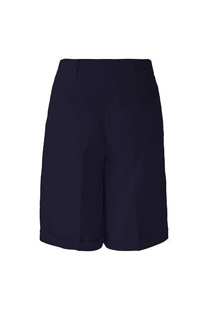 Linneshorts med uppvik marinblå - 2