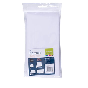 Florence - Cardstock Folded - Cards Smooth 11x22cm - White 25st