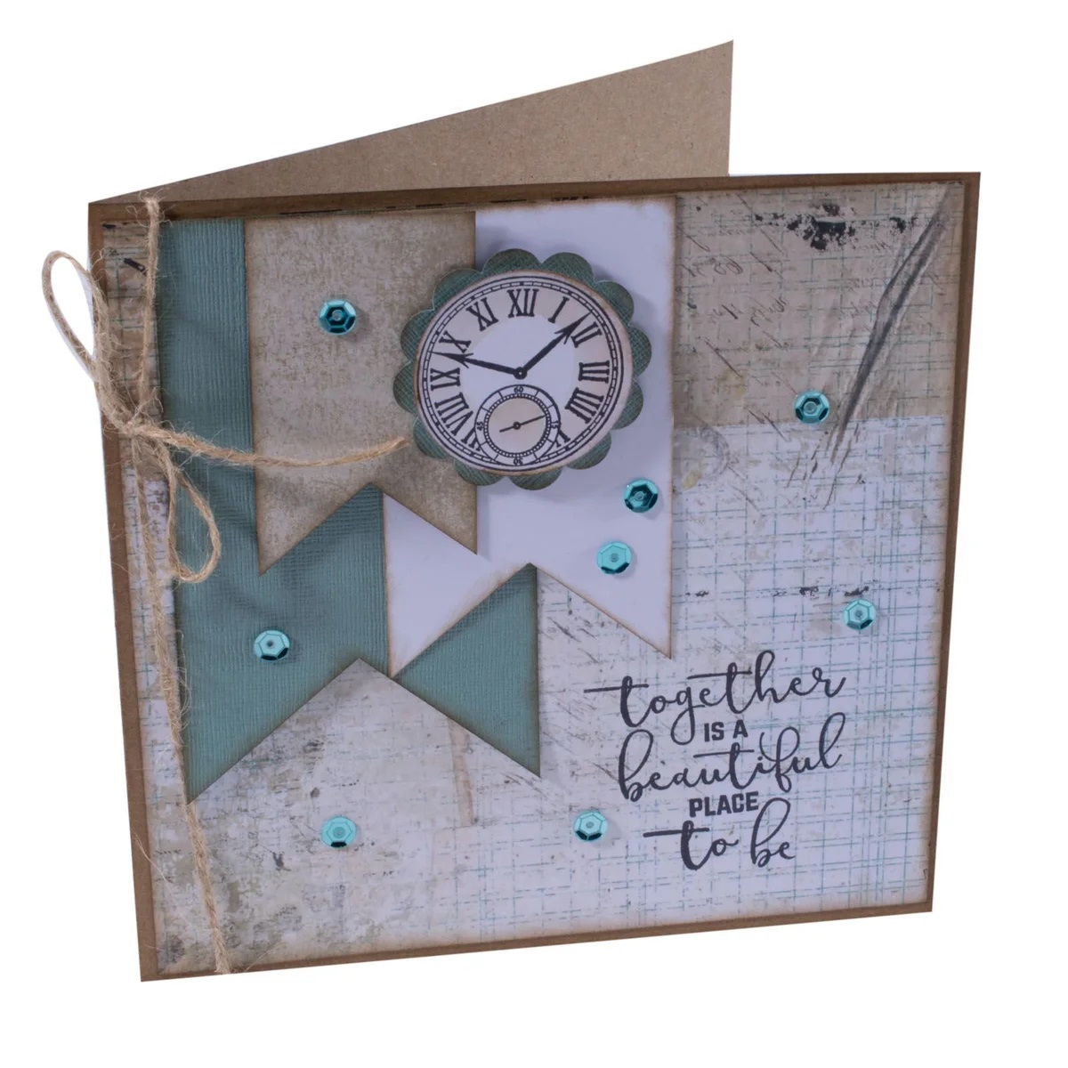 Florence - Cardstock Folded - Cards Smooth 15.5x15.5cm - Kraft 25st - 5