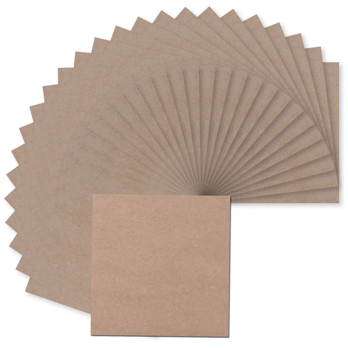 Florence - Cardstock Folded - Cards Smooth 15.5x15.5cm - Kraft 25st - 4