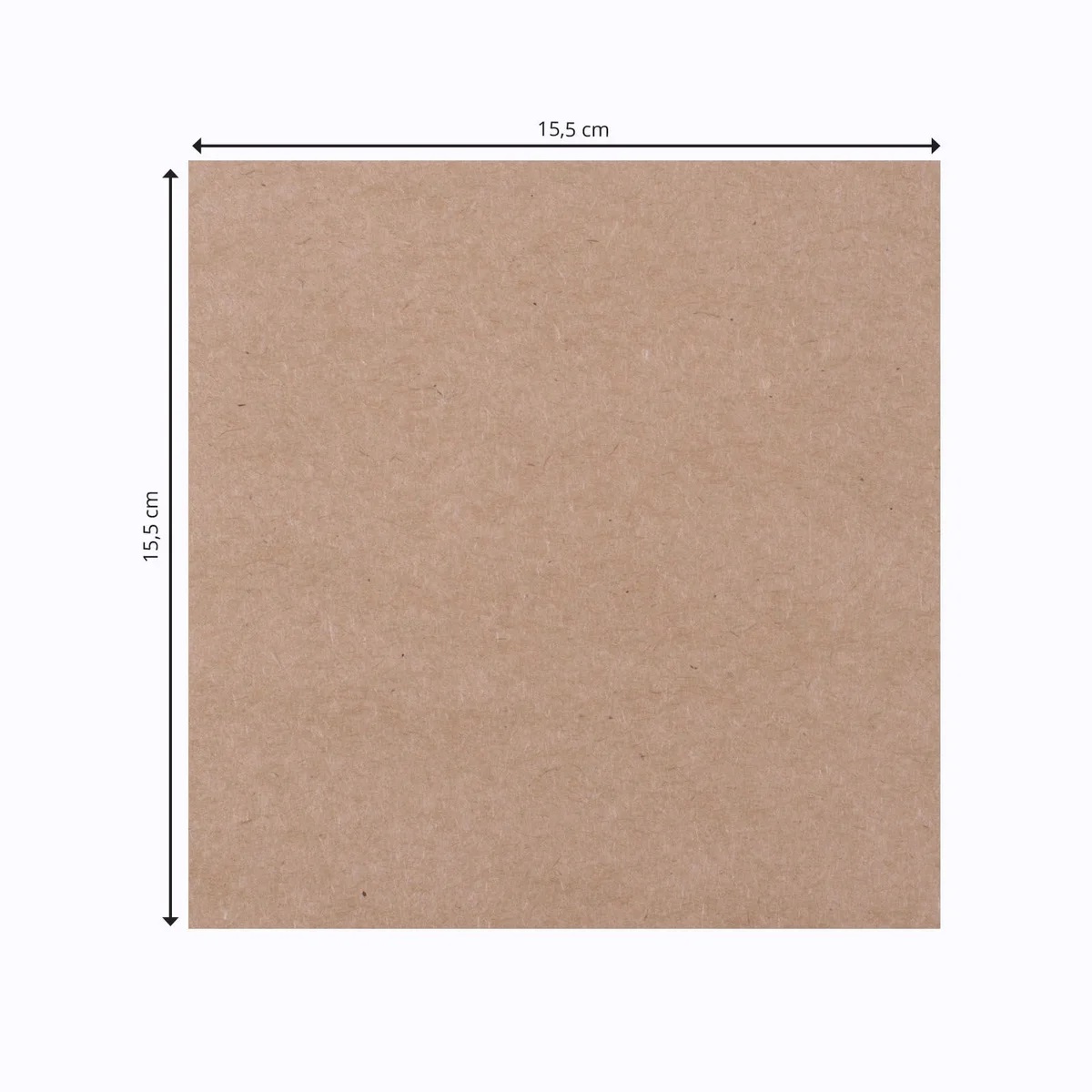 Florence - Cardstock Folded - Cards Smooth 15.5x15.5cm - Kraft 25st - 3