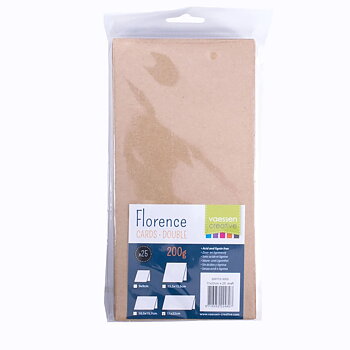 Florence - Cardstock Folded - Cards Smooth  11x22cm - Kraft 25st