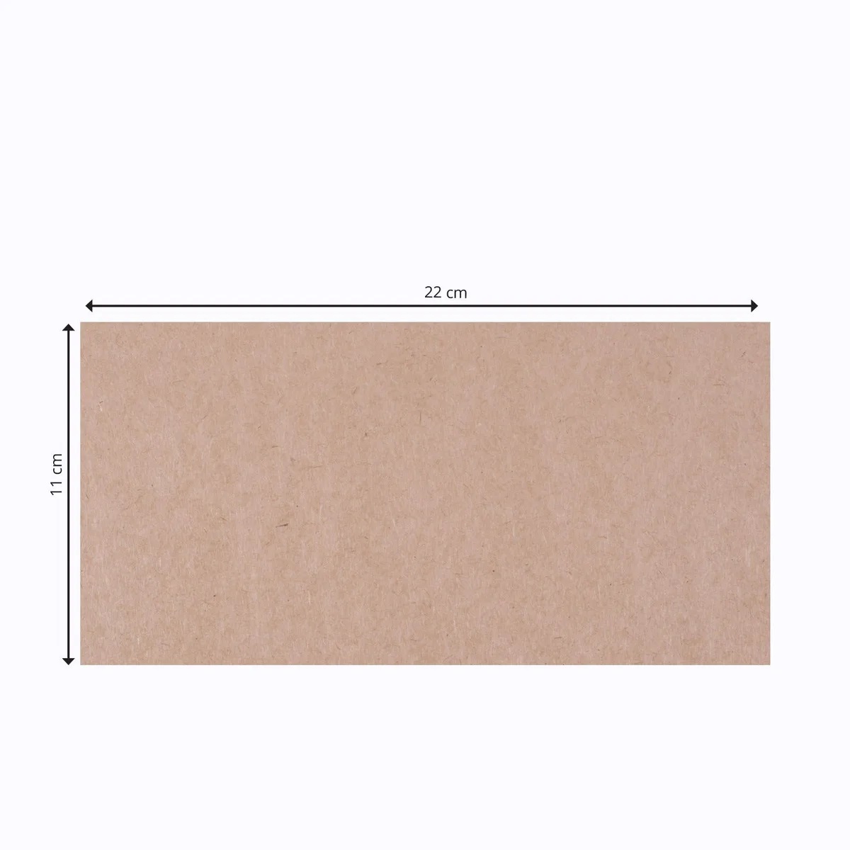 Florence - Cardstock Folded - Cards Smooth  11x22cm - Kraft 25st - 3
