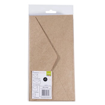 Florence - Envelopes 25st - Kraft 11.5x22.5cm