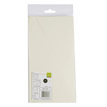 Florence - Envelopes 25st - Ivory 11.5x22.5cm