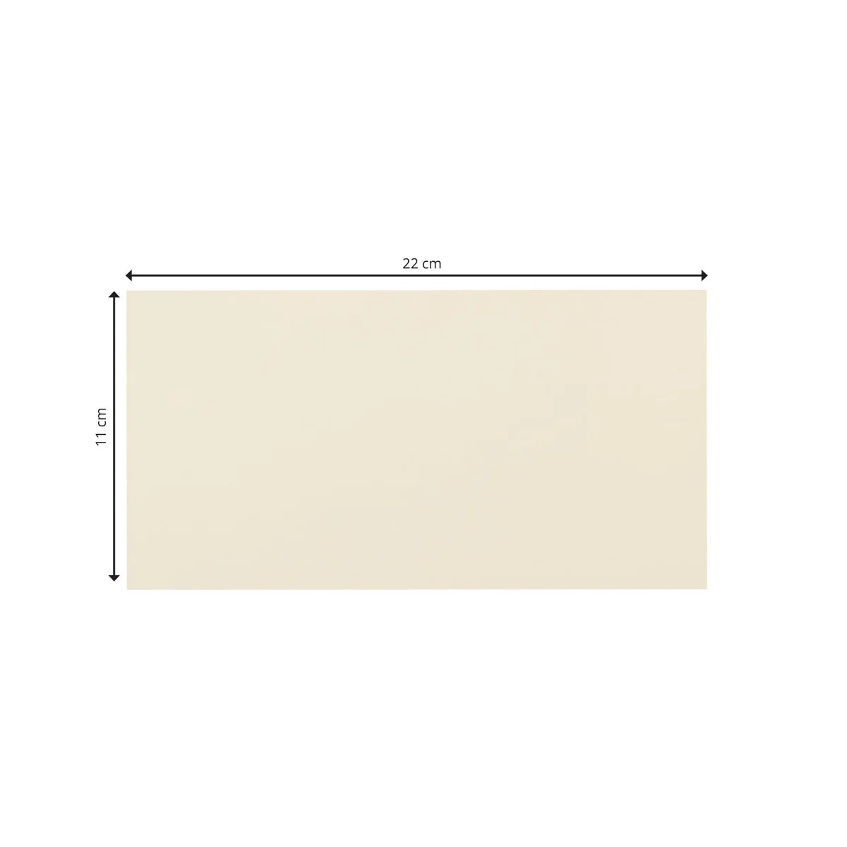 Florence - Cardstock Folded - Cards Smooth 11x22cm - Ivory 25st - 3
