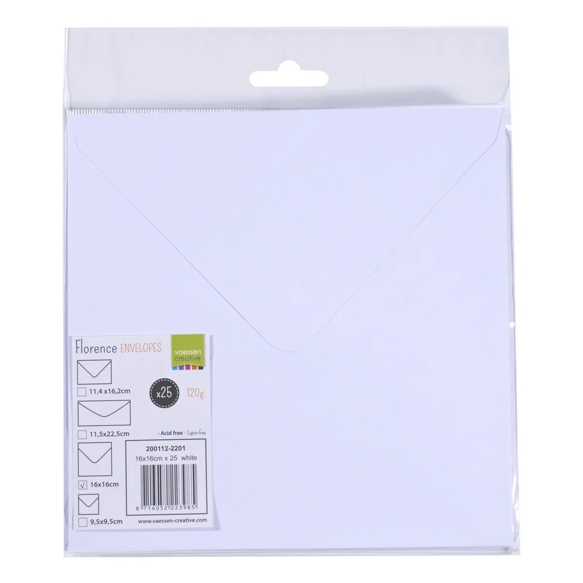 Florence - Envelopes 25st - White 16x16cm
