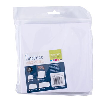 Florence - Cardstock Folded - Cards Smooth 15.5x15.5cm - White 25st