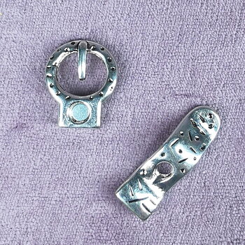 Magnetlås spänne 38 mm silverfärgad metall för limning