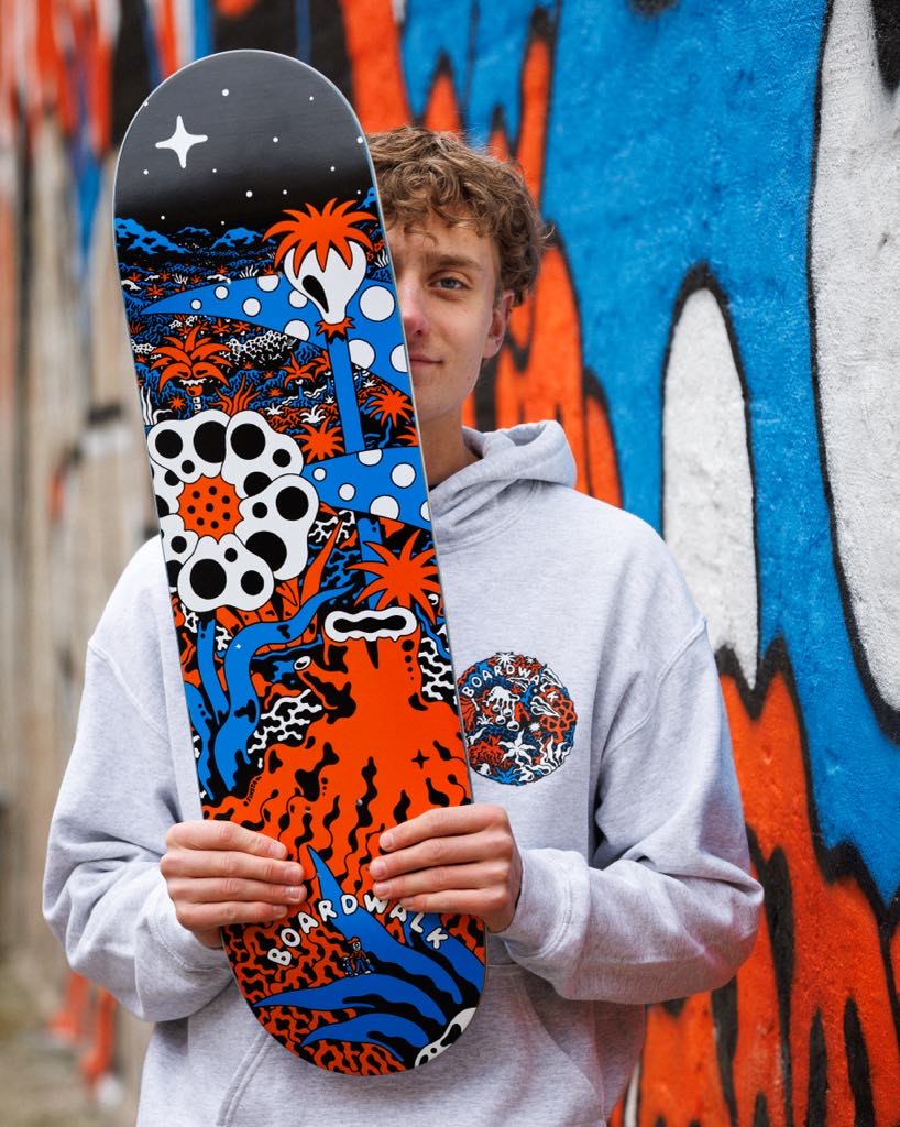 Boardwalk Skateboards X Finsta 8.25" Skateboard Bräda - 3
