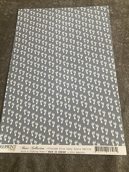 Reprint A4 RBC108  -Vintage blue baby feets 