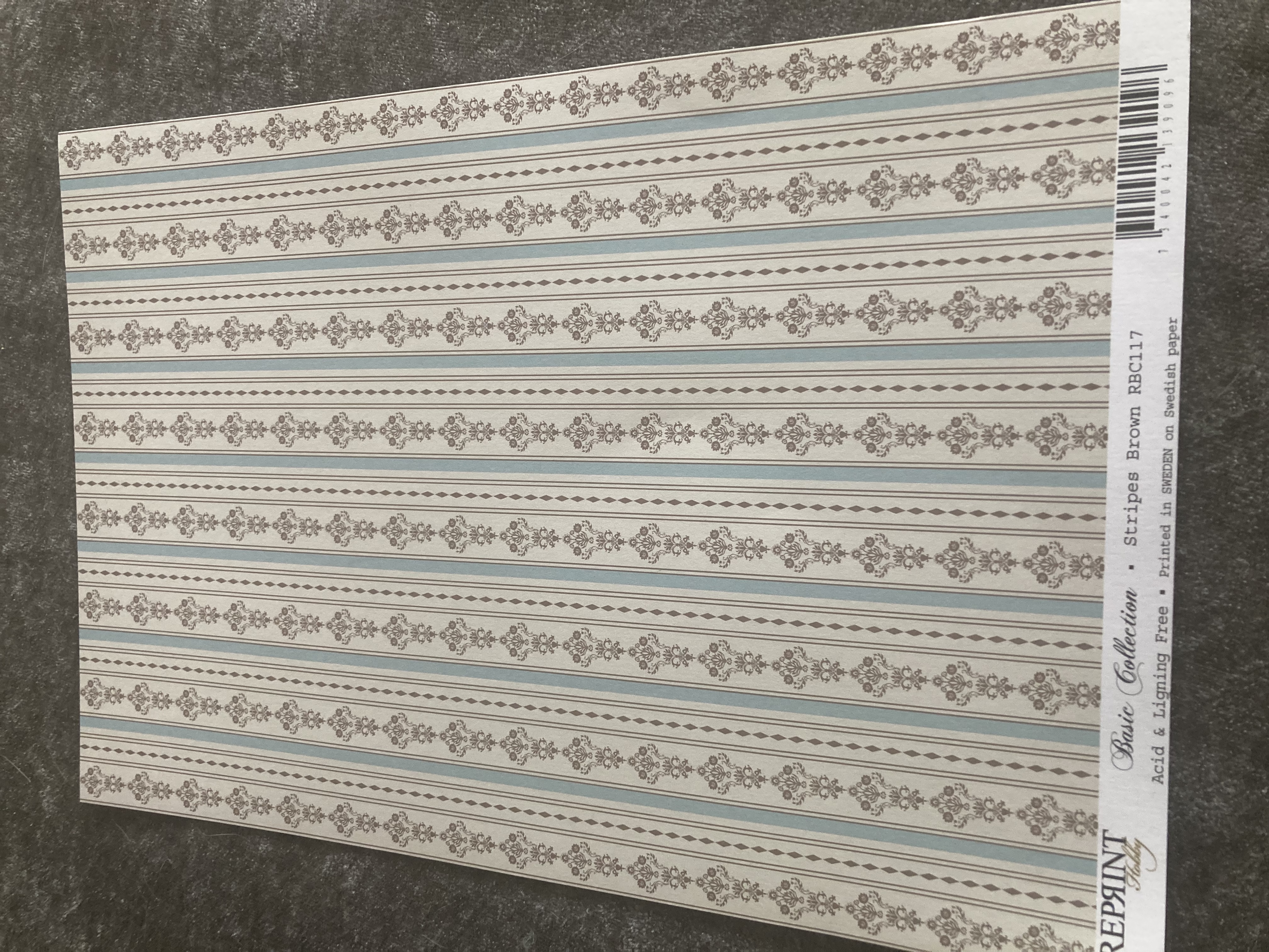 Reprint A4 RBC117  -Stripes brown/Blue