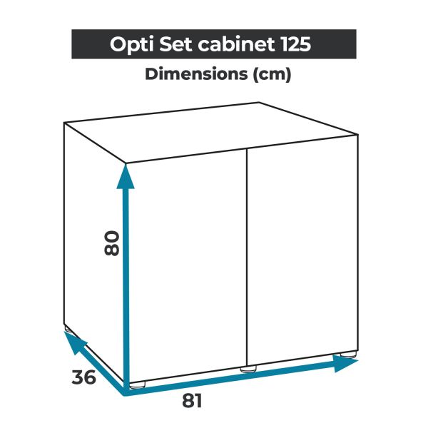 Aquael Optiset Paket LxBxH: 81x34x131cm, 125 liter - 11