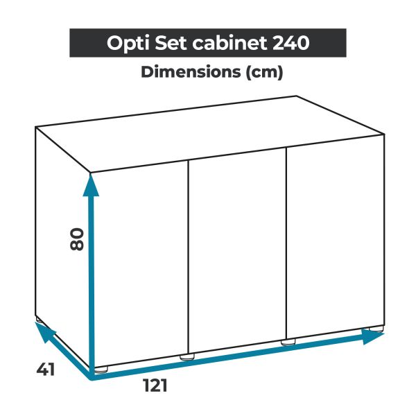 Aquael Optiset Paket LxBxH: 121x41x136cm, 240 liter - 12